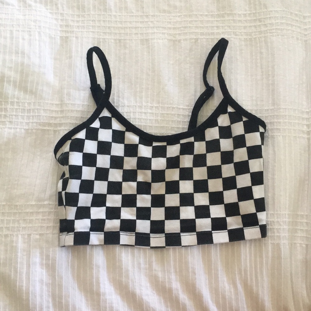 FOREVER 21 checkerboard crop top